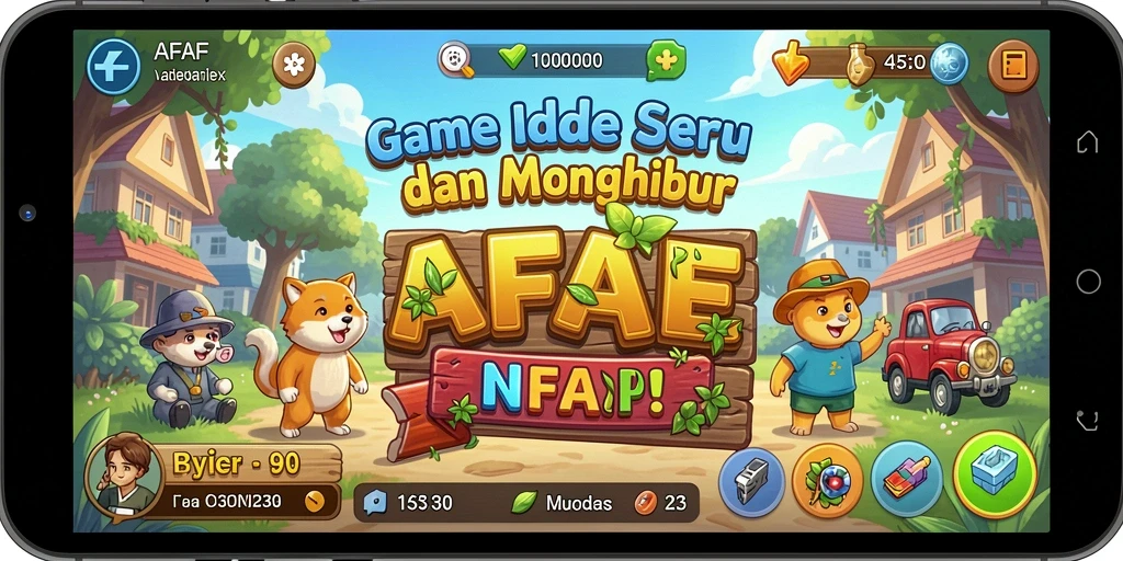 Tampilan gameplay AFAF dengan karakter yang berjalan otomatis.