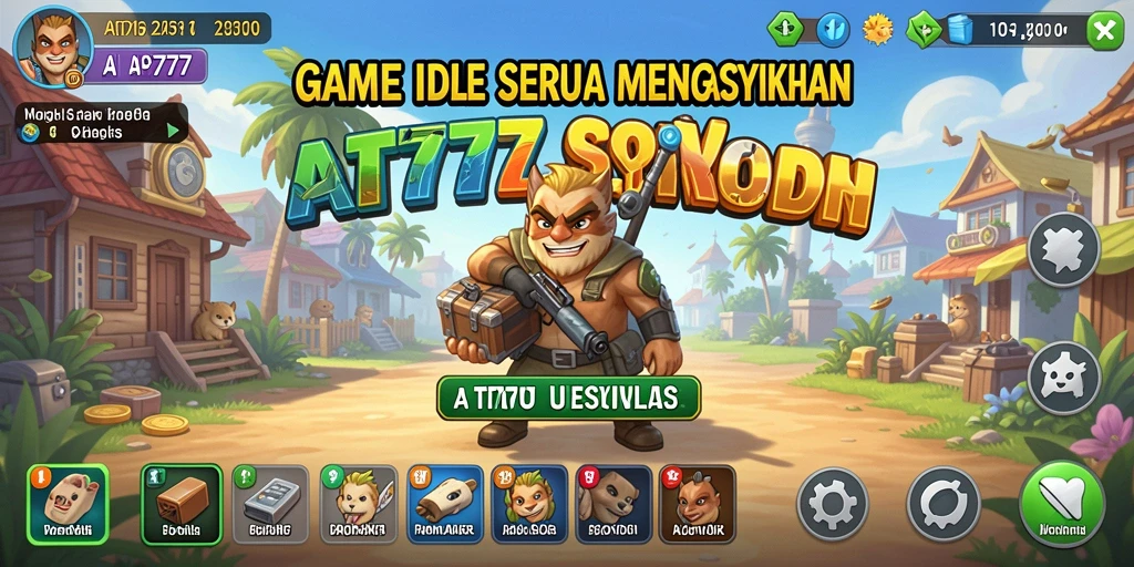 Tampilan gameplay AT777 yang menampilkan karakter dalam aksi Idle.