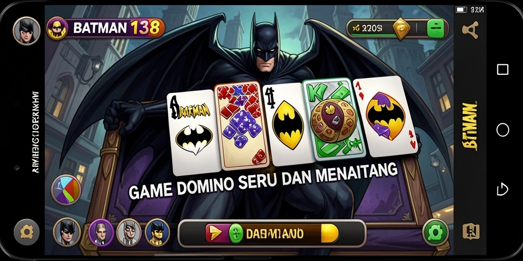 Tampilan gameplay mengasyikkan di game Domino BATMAN138.