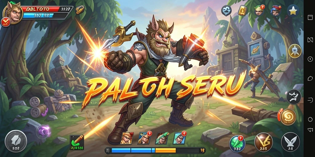 Screenshot DBLTOTO menunjukkan aksi pertarungan seru dan dinamis.