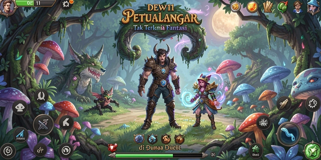 Tampilan menakjubkan dari gameplay petualangan DEWI11 yang memukau.