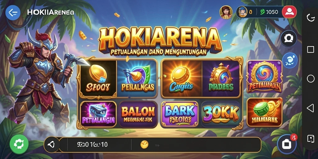 Tampilan menakjubkan dari gameplay HOKIARENA yang penuh warna.