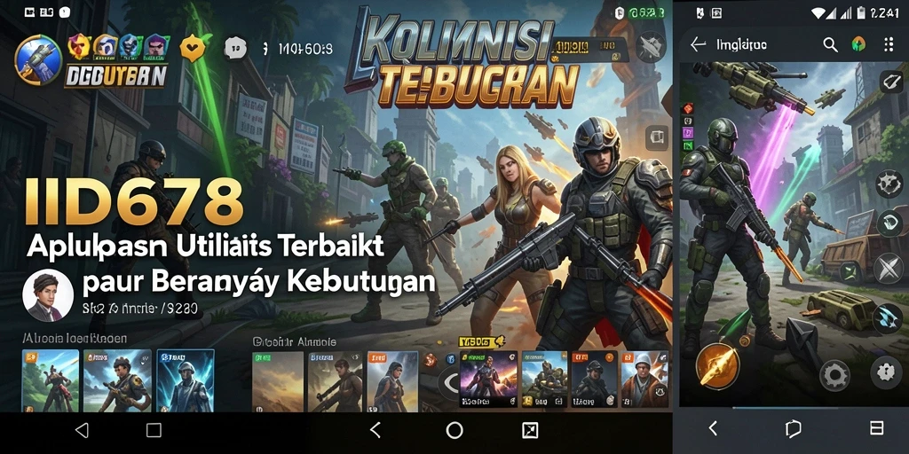 Tampilan utama ID678 dengan menu utilitas yang mudah diakses.