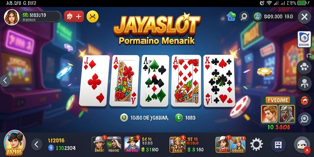 Gameplay JAYASLOT menampilkan aksi domino yang seru dan interaktif.