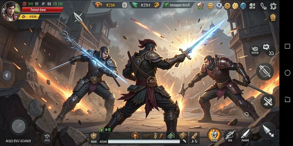 Tampilan gameplay K234 dengan aksi Fighting yang seru dan mendebarkan.