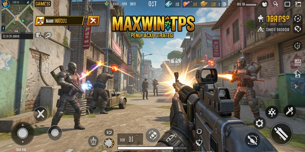 Tampilan gameplay seru di MAXWIN303 dengan aksi tembak-menembak yang intens.