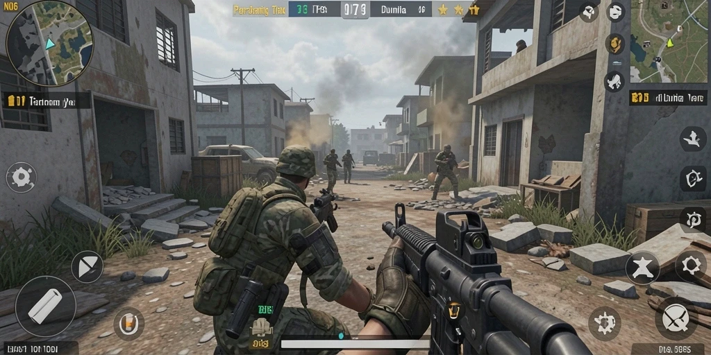 Tampilan gameplay N06 menampilkan aksi tembak-menembak yang mendebarkan.