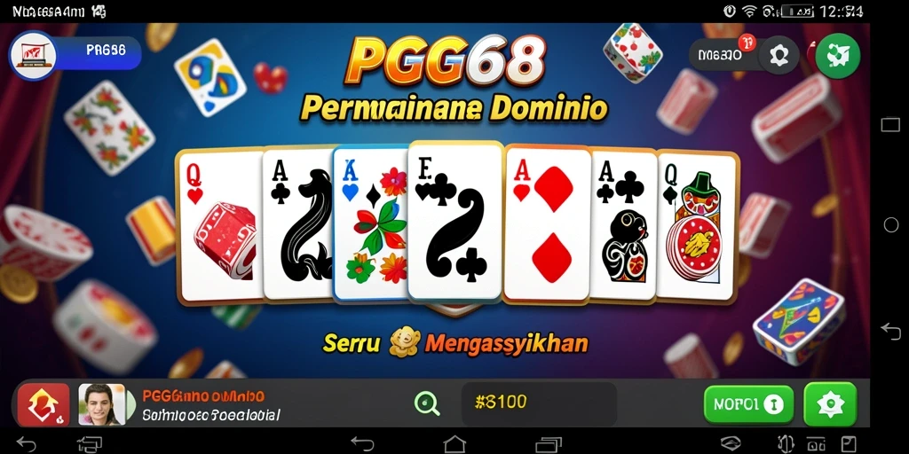 Tampilan gameplay seru di PGG68 saat bermain Domino.