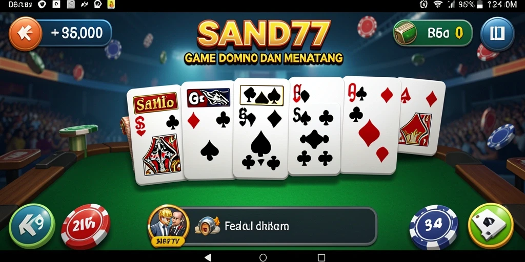 Tampilan gameplay yang menarik dan interaktif di SAND77.