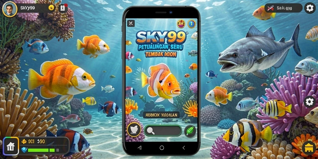 Tangkapan ikan indah dalam gameplay SKY99.
