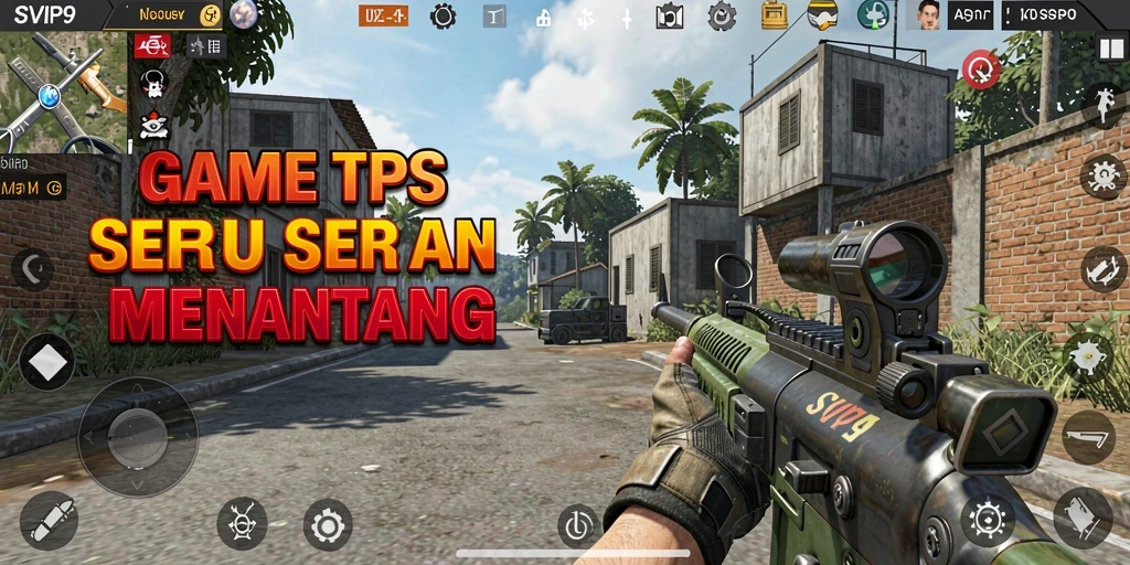 Screenshot SVIP9 menampilkan aksi menembak yang mendebarkan dalam suasana TPS.