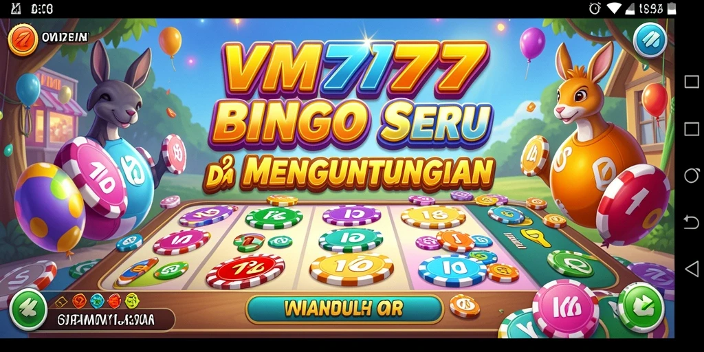 Screenshot gameplay Bingo VM777 yang menyenangkan dan penuh warna.