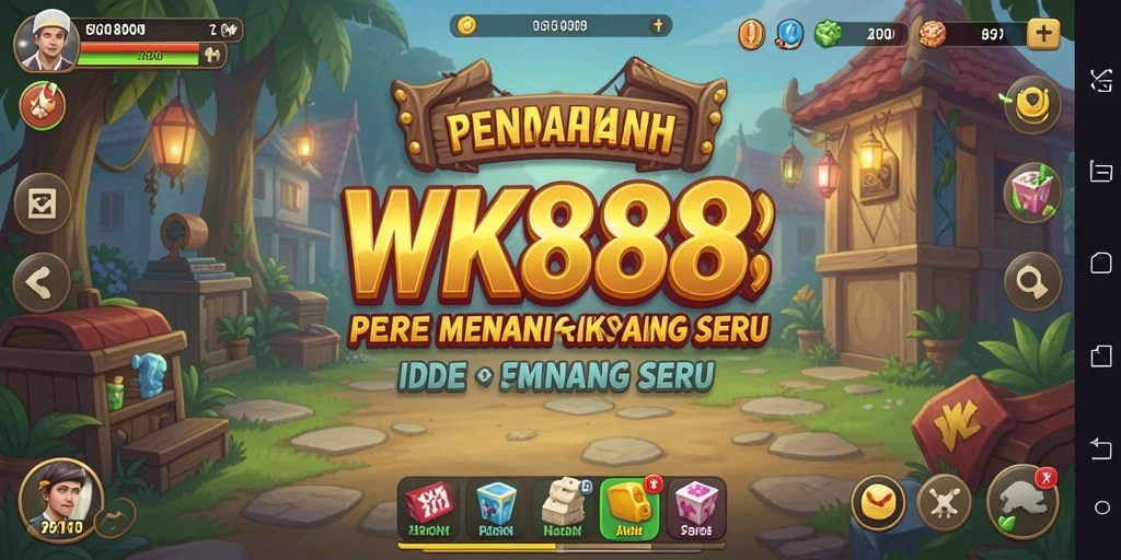 Screenshot gameplay WK888 menampilkan aktivitas seru dalam membangun kerajaan Idle.